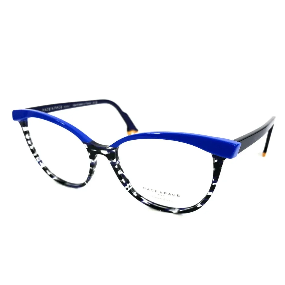 Bocca by Face A Face Eyeglasses Frames KAHLO 3 Col 2162 Flashy Blue 55-16-145
